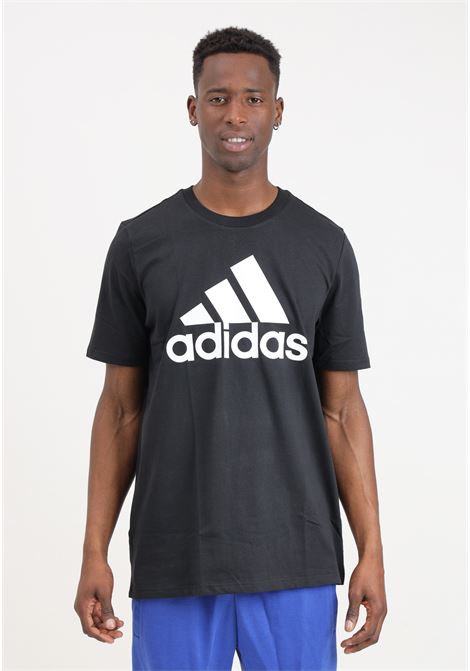 Essentials Single Jersey Big Logo men's black t-shirt ADIDAS PERFORMANCE | IC9347.